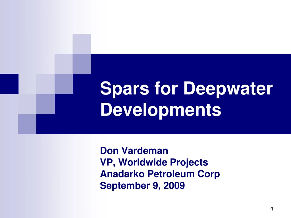 spars for deepwater developments