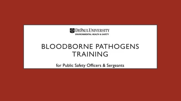 bloodborne pathogens  training