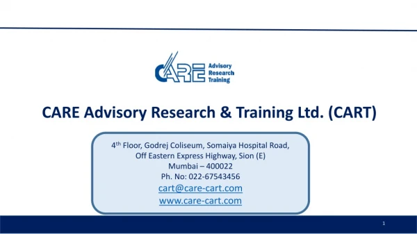 CARE Advisory Research &amp; Training Ltd. (CART)