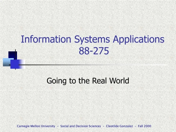 Information Systems Applications                    88-275