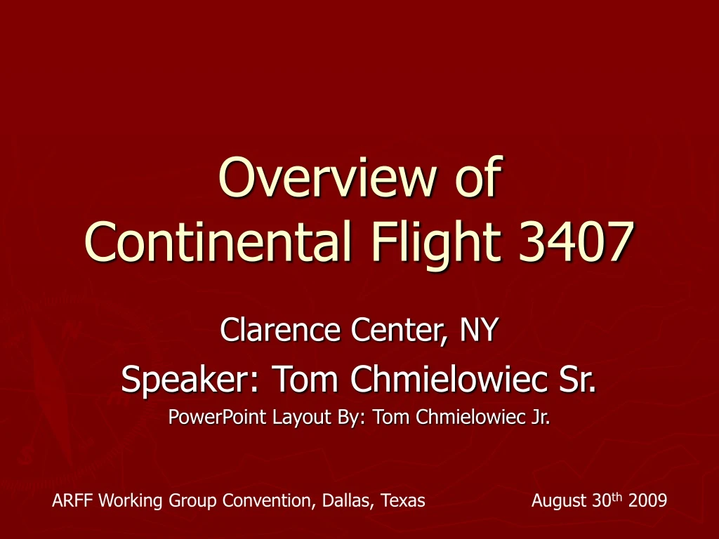 overview of continental flight 3407