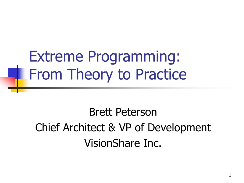 extreme programming from theory to practice