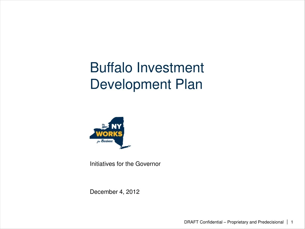 buffalo investment development plan