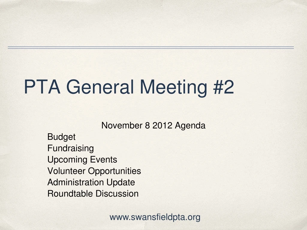 pta general meeting 2