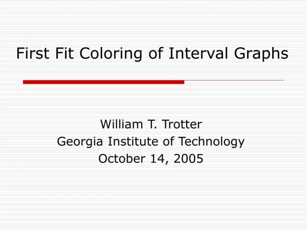 First Fit Coloring of Interval Graphs