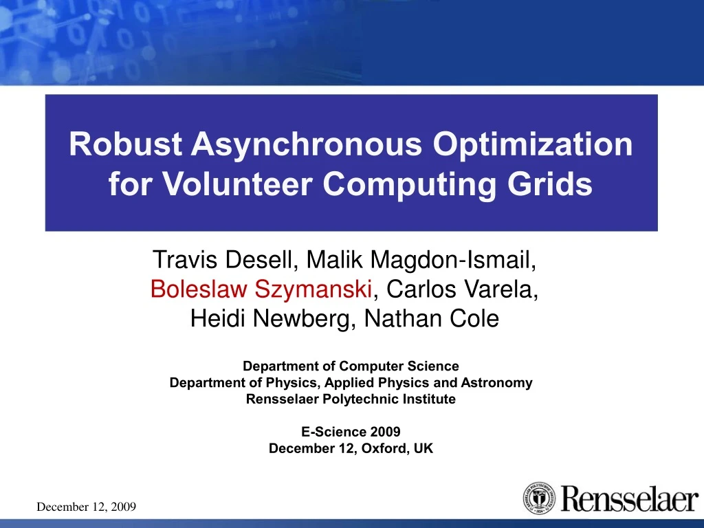 robust asynchronous optimization for volunteer