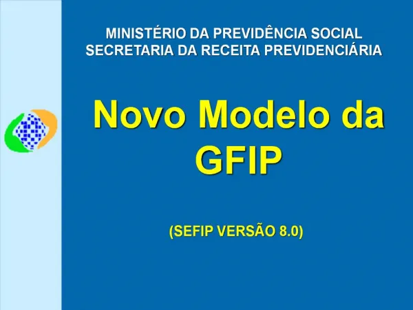 Novo Modelo da GFIP