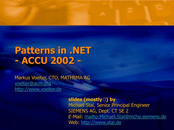 Patterns in .NET - ACCU 2002 -