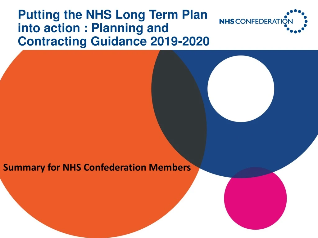 putting the nhs long term plan into action