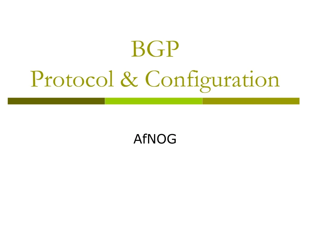 bgp protocol configuration