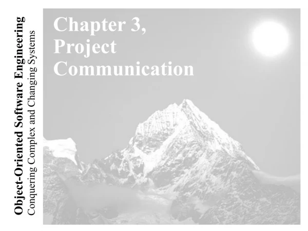 Chapter 3, Project Communication