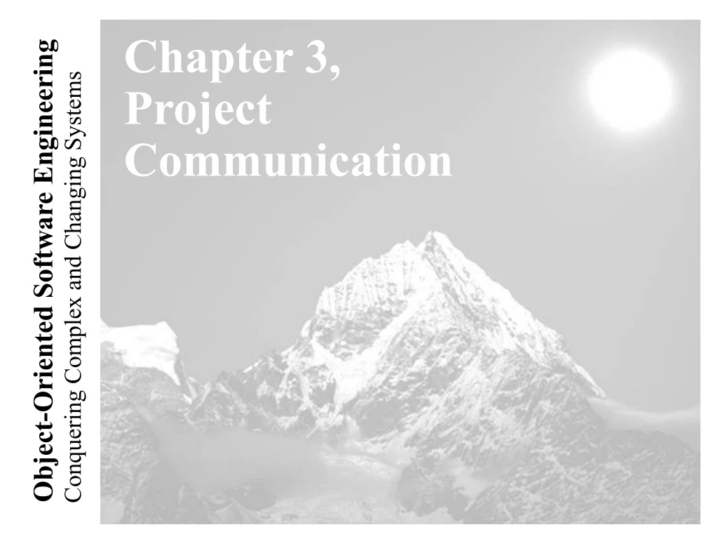chapter 3 project communication