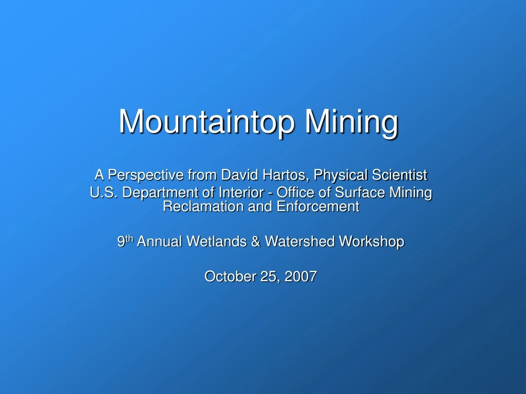 mountaintop mining