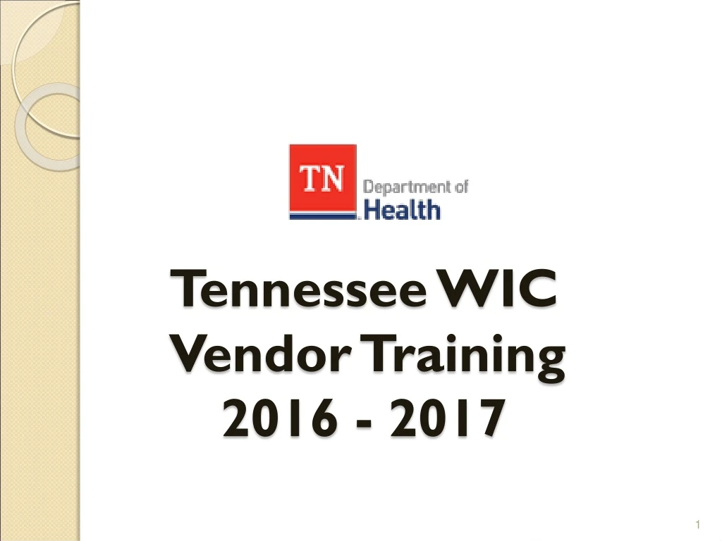 tennessee wic vendor training 2016 2017
