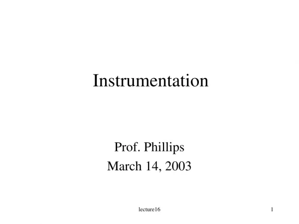 Instrumentation