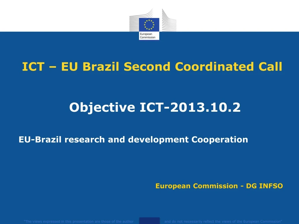 ict eu brazil second coordinated call