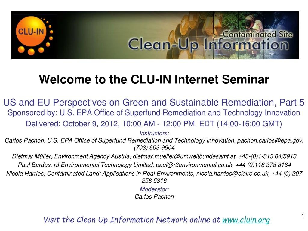 welcome to the clu in internet seminar