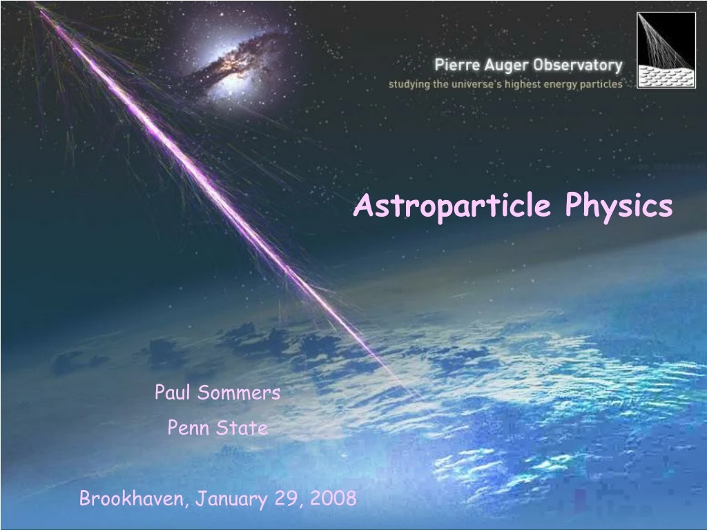 astroparticle physics