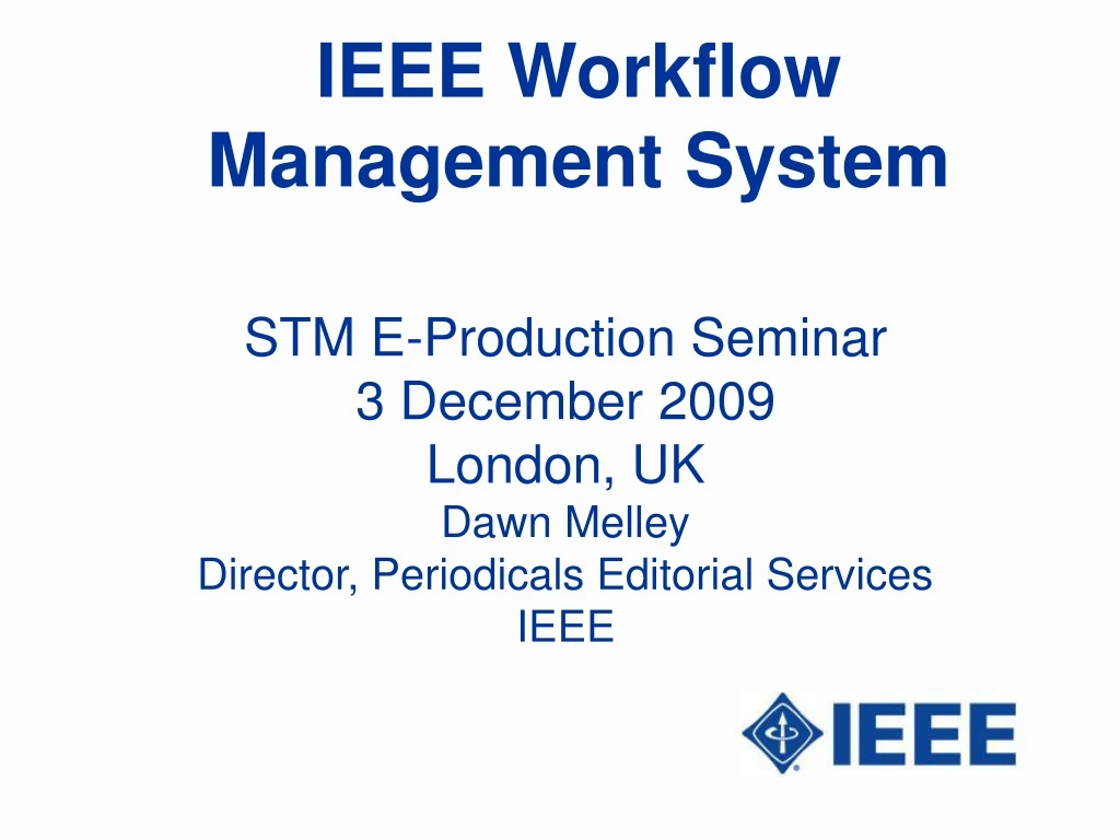 ieee workflow management system