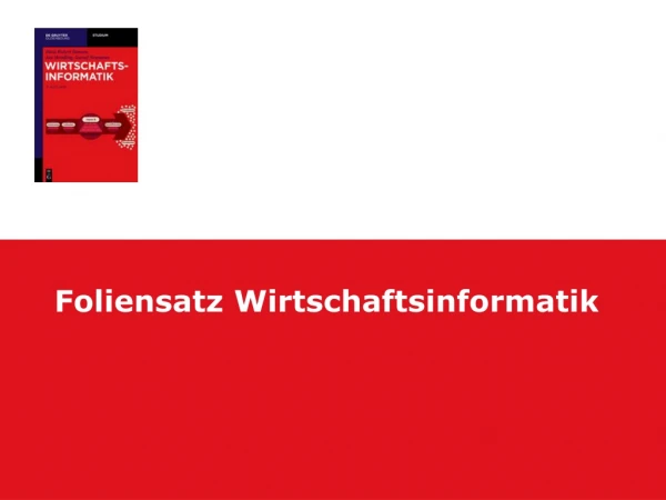 Foliensatz Wirtschaftsinformatik