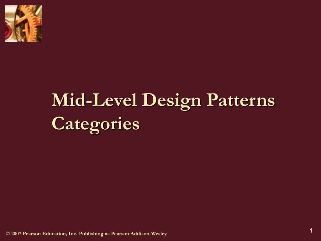 mid level design patterns categories