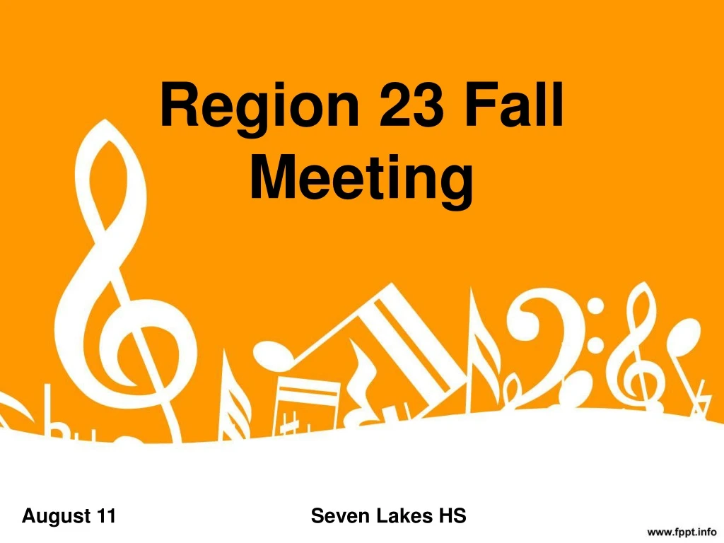 region 23 fall meeting