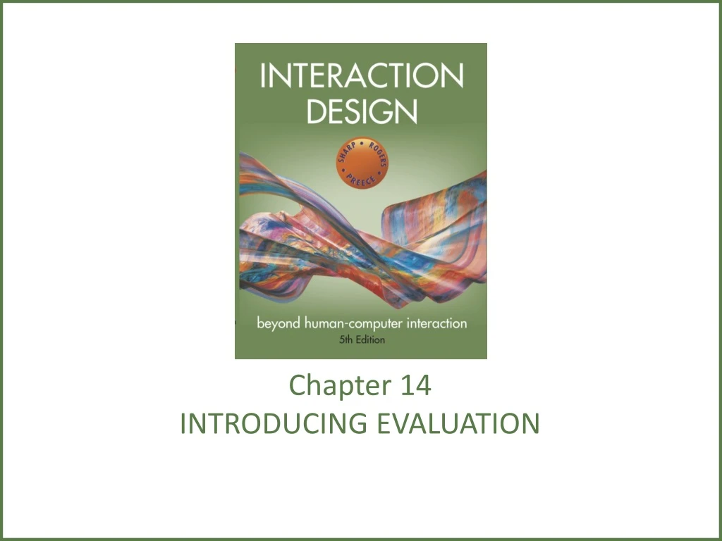 chapter 14 introducing evaluation