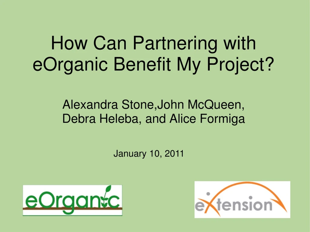 how can partnering with eorganic benefit my project