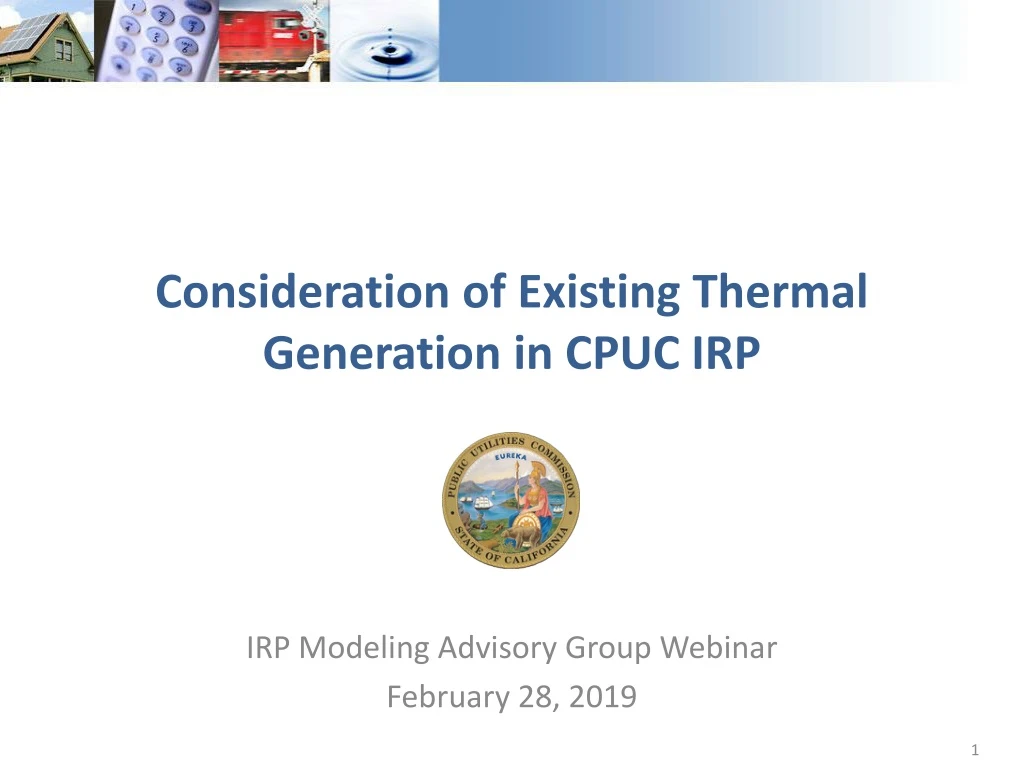 consideration of existing thermal generation in cpuc irp