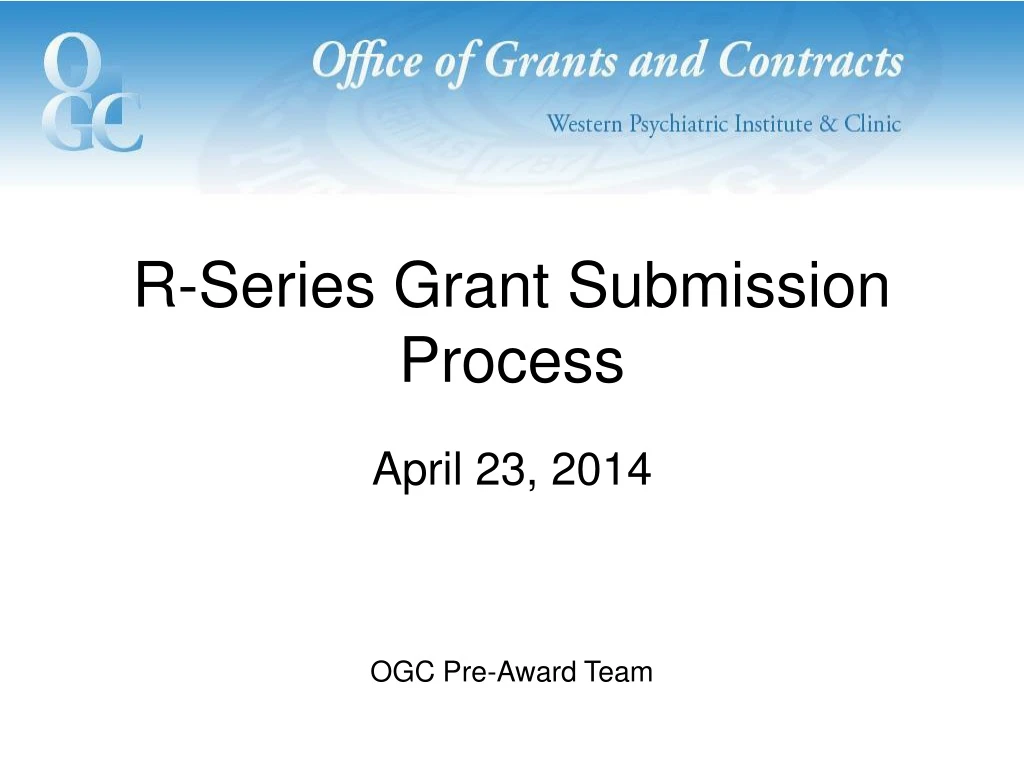 r series grant submission process