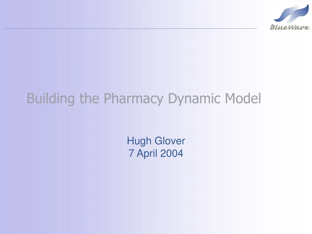 building the pharmacy dynamic model
