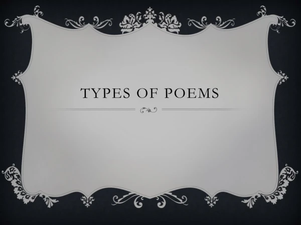 Types of Poems