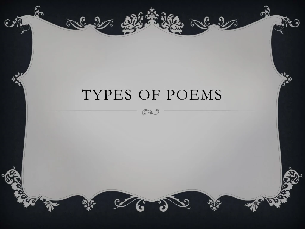 types of poems