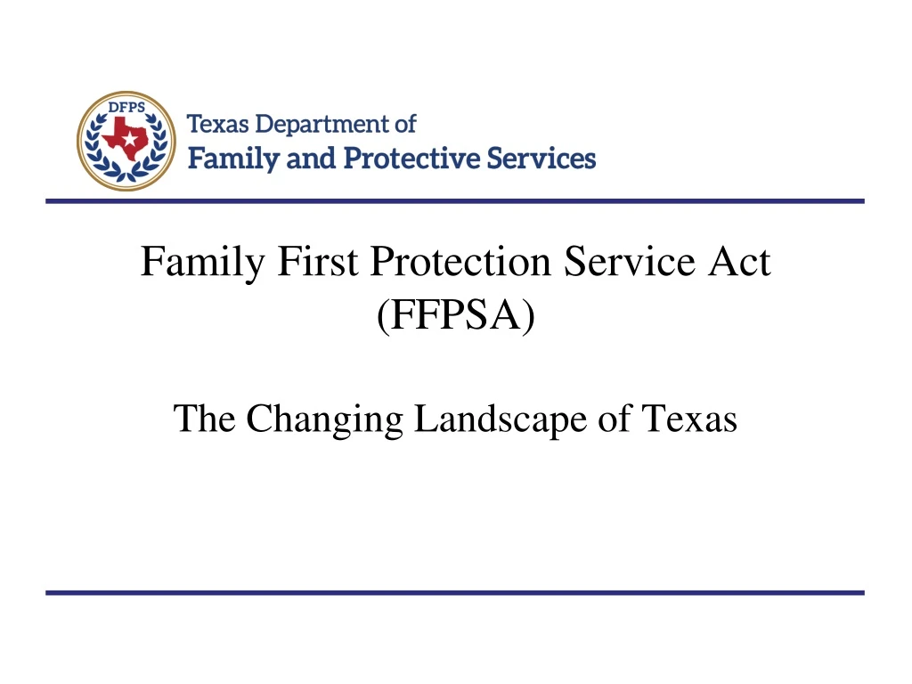 family first protection service act ffpsa