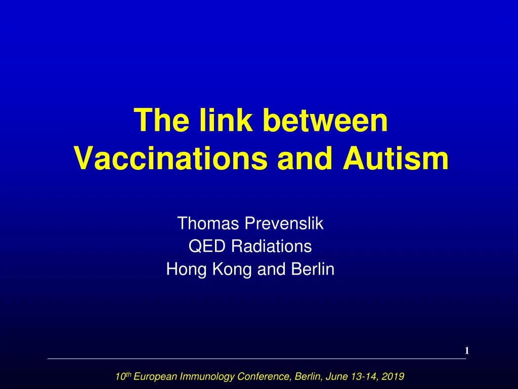 the link between vaccinations and a utism