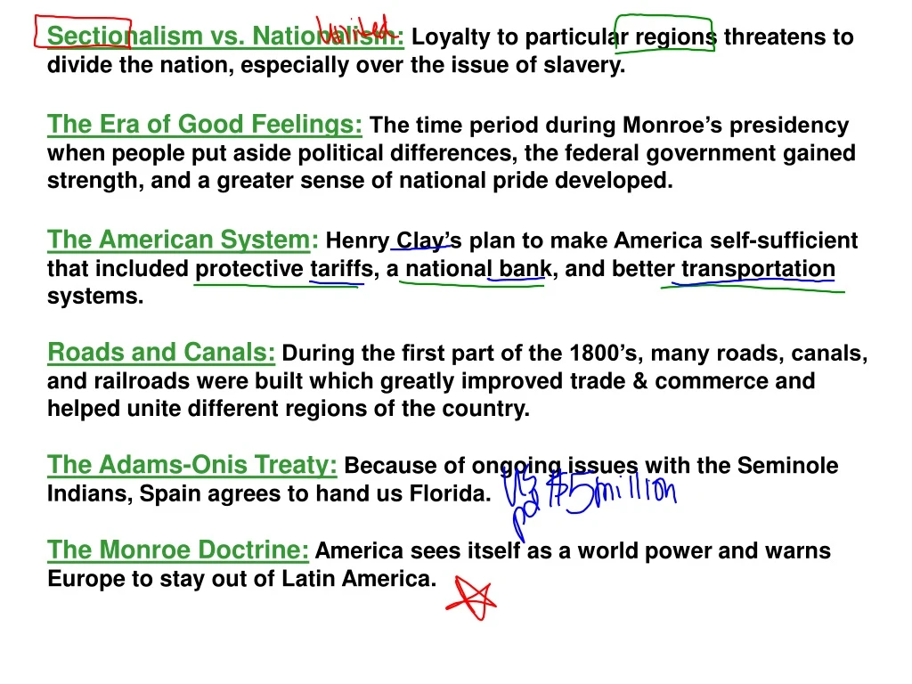 sectionalism vs nationalism loyalty to particular