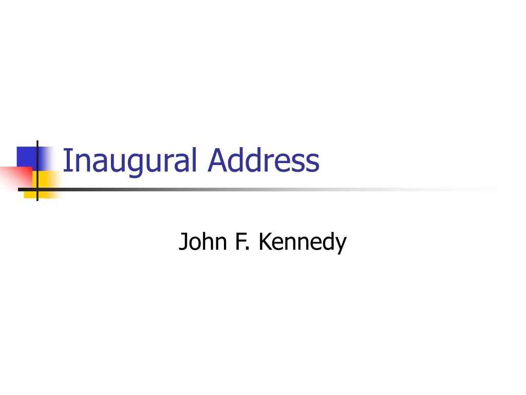 inaugural address