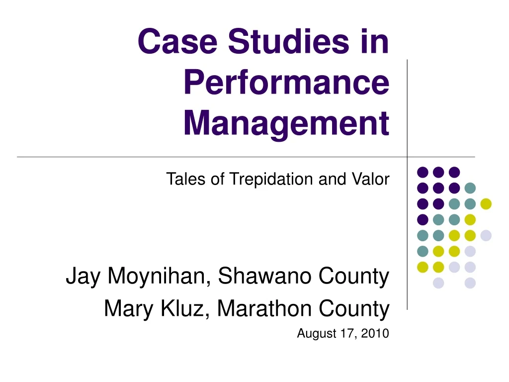 case studies in performance management