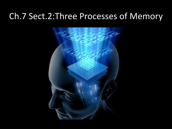 Ch.7 Sect.2:Three Processes of Memory