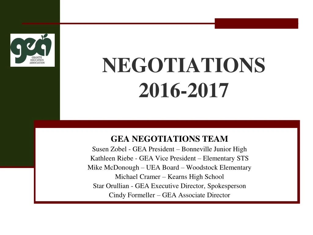 negotiations 2016 2017