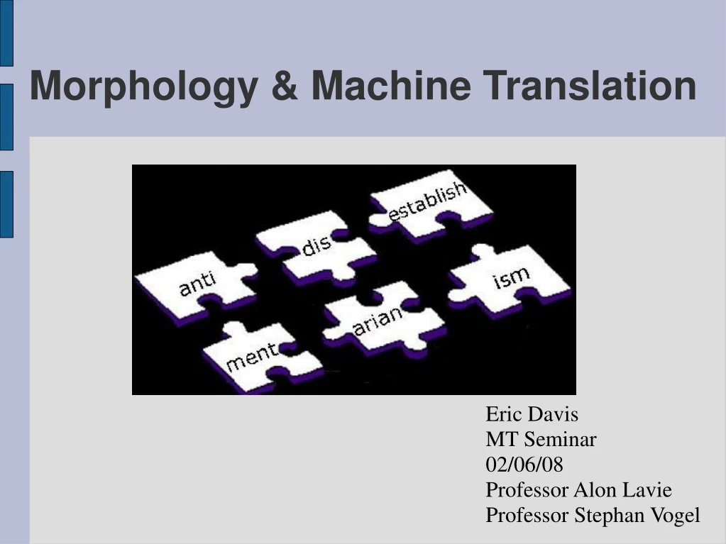 morphology machine translation