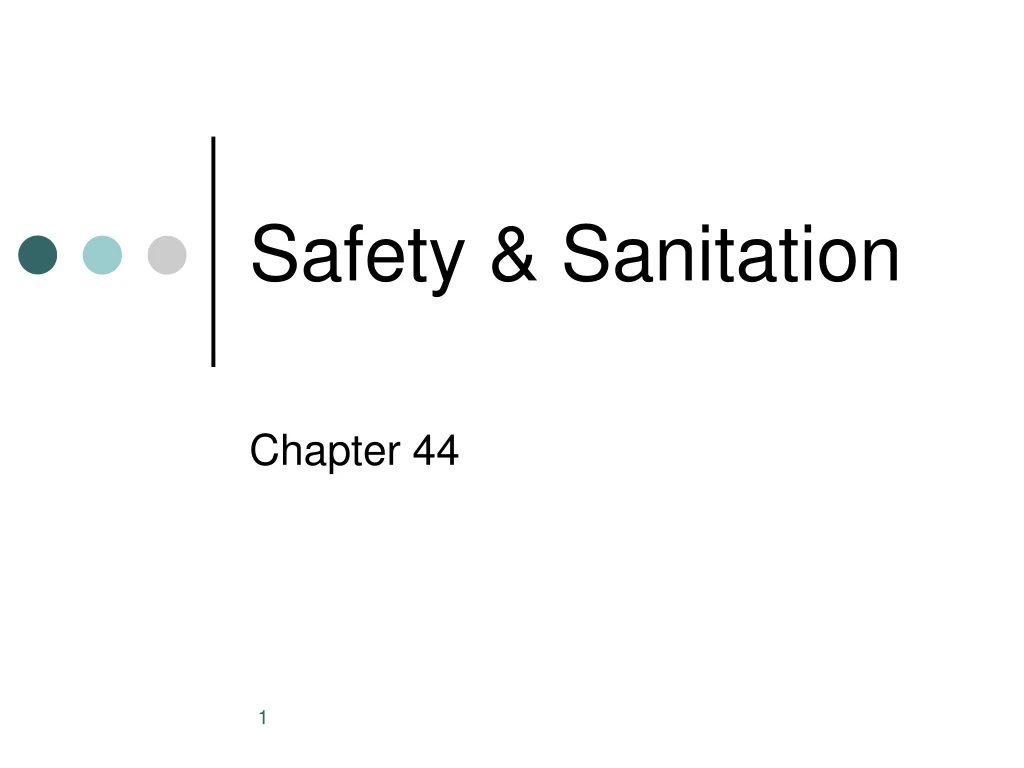 safety sanitation