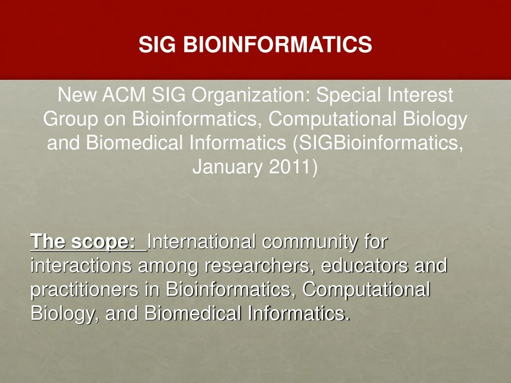 sig bioinformatics