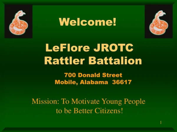 Welcome! LeFlore JROTC Rattler Battalion