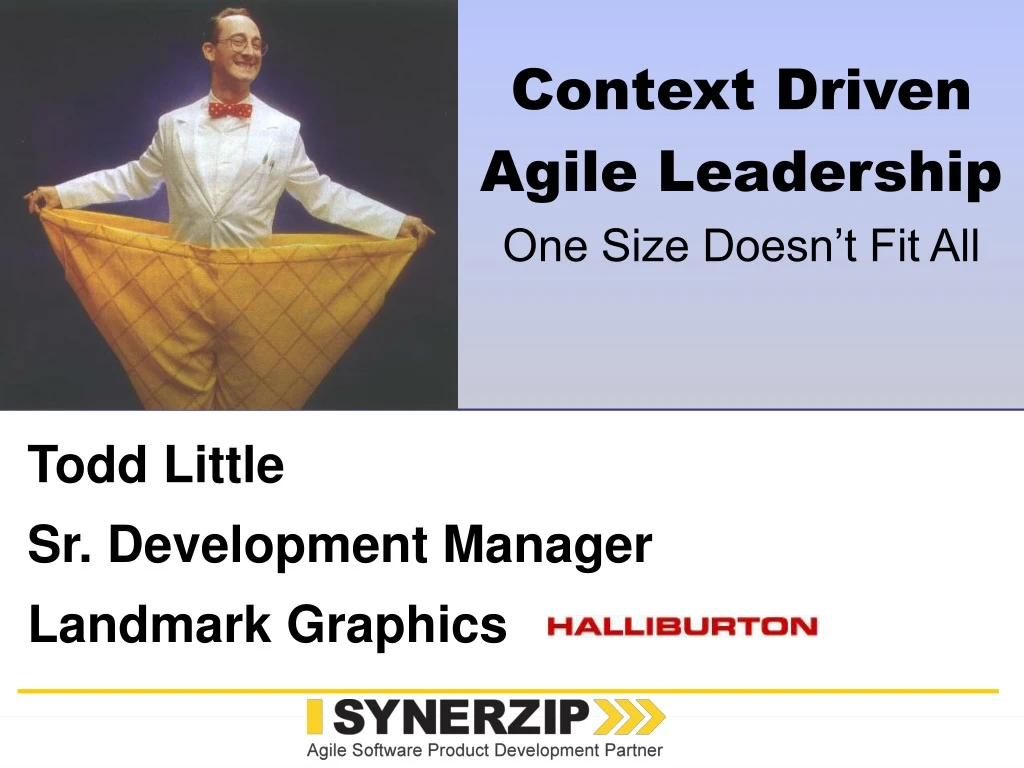 context driven agile leadership one size doesn