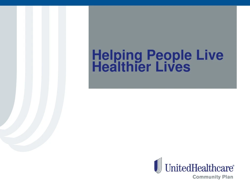 helping people live healthier lives