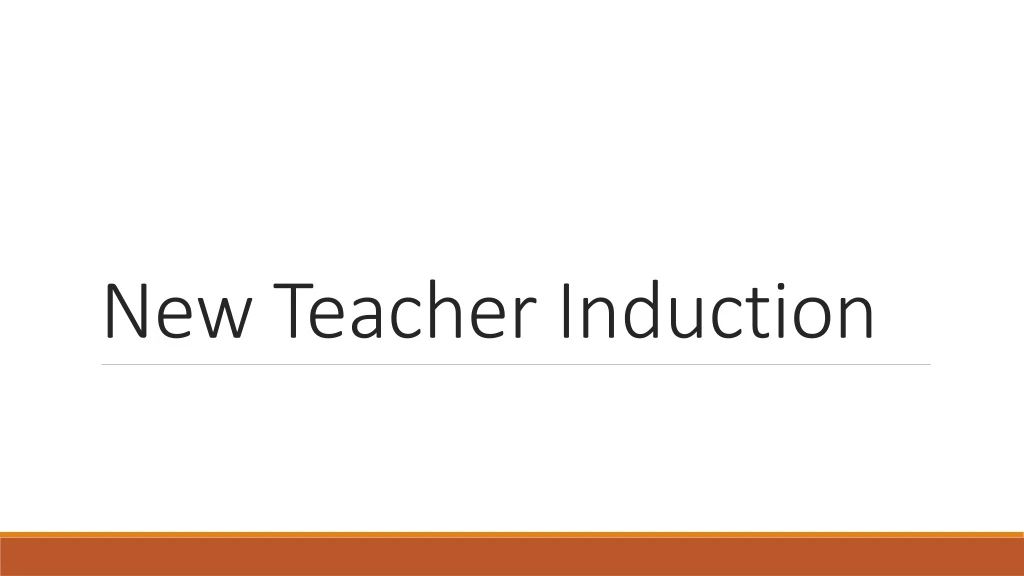 new teacher induction