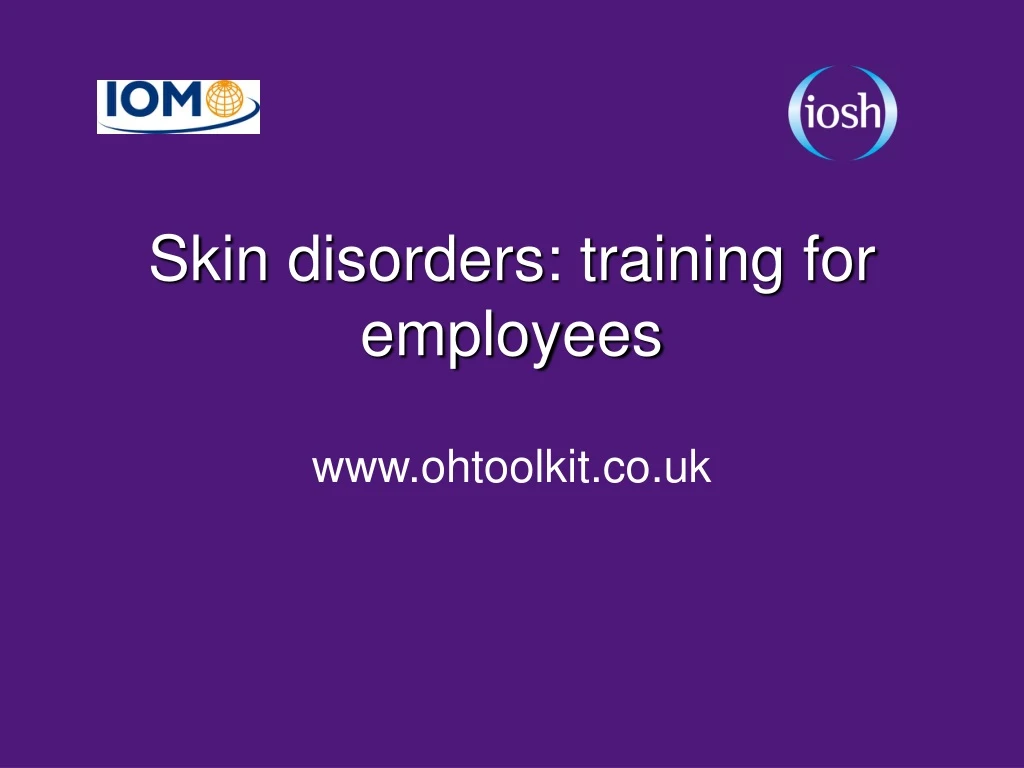 skin disorders training for employees
