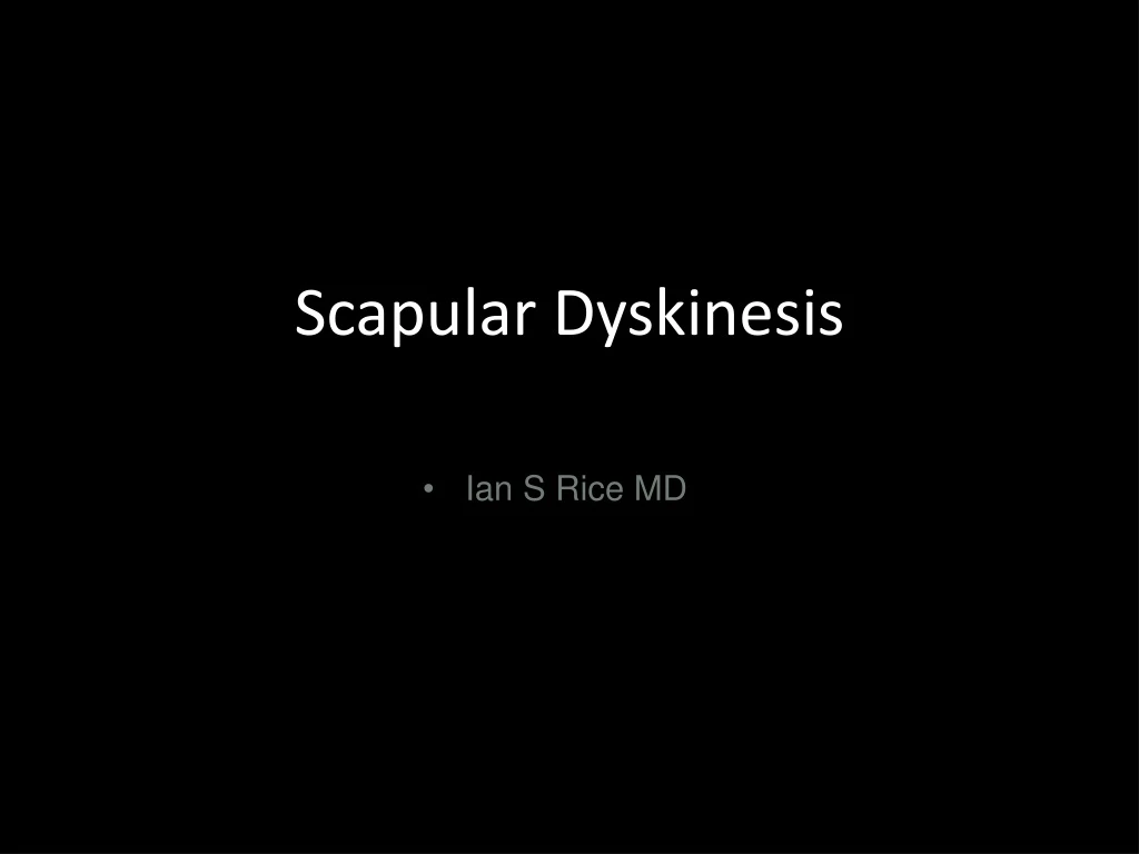 scapular dyskinesis