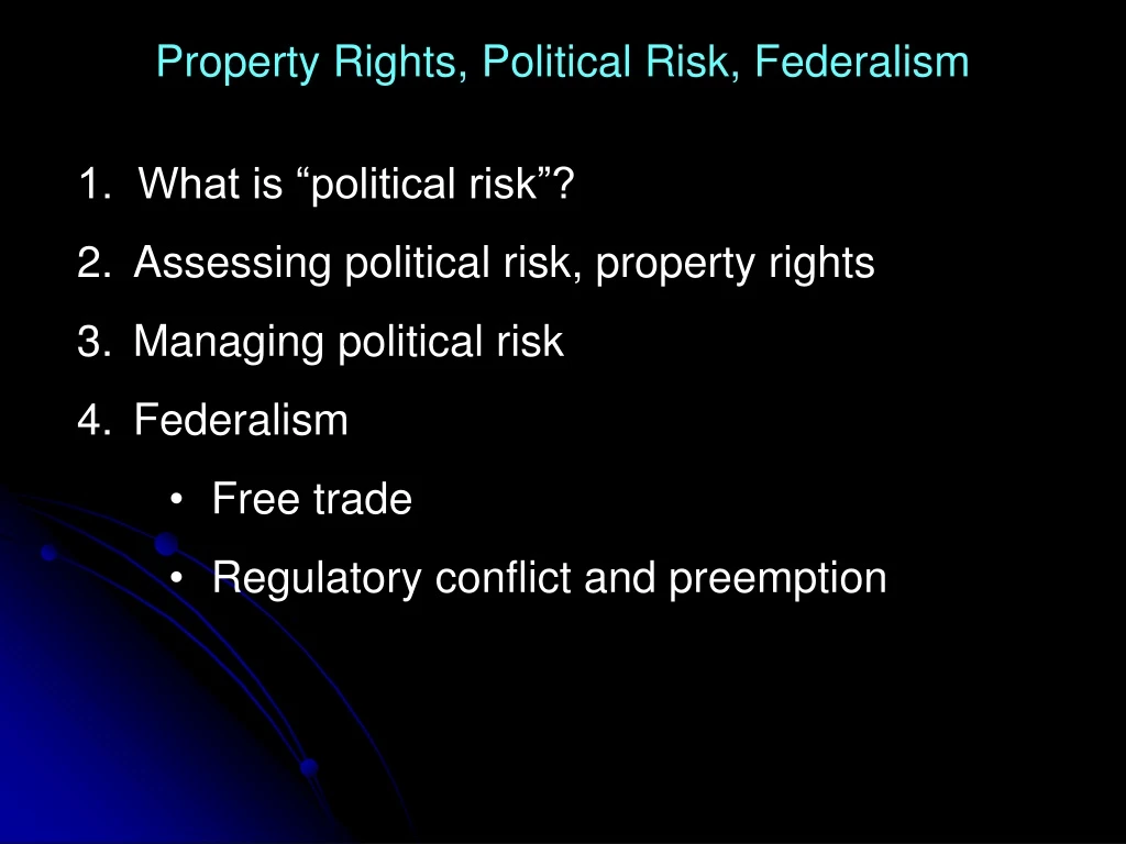 property rights political risk federalism